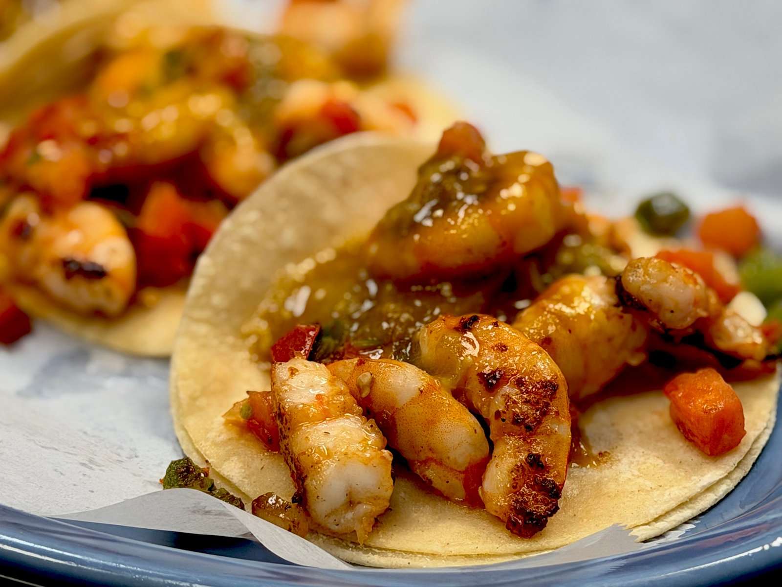 Grilled Shrimp Taco at Taqueria Los Primos in Santa Cruz, CA